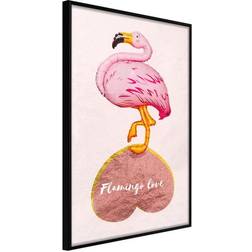 Arkiio Affisch Flamingo in Love [Poster] 20x30 Poster